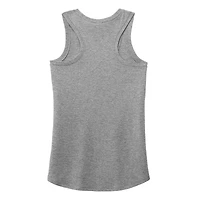Women's NASCAR Heather Gray Patriotic Racer Back Tri-Blend Tank Top