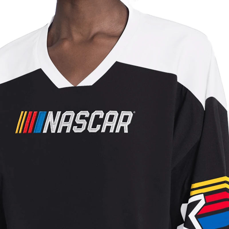 Women's Starter Black NASCAR Dream Team V-Neck Fashion Top