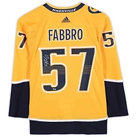 Dante Fabbro Nashville Predators Autographed Gold Adidas Authentic Jersey