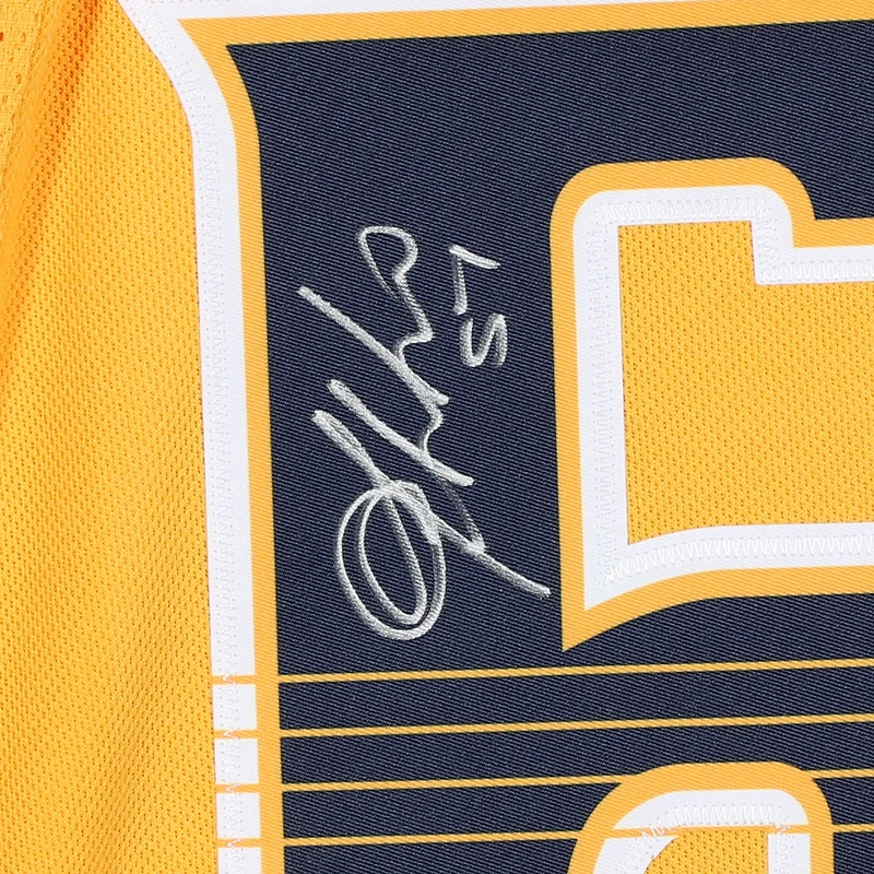 Dante Fabbro Nashville Predators Autographed Gold Adidas Authentic Jersey