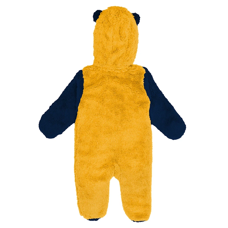 Infant & Newborn Outerstuff Gold Nashville Predators Stay Napping Fleece Bunting Full-Zip Hooded Sleeper