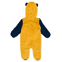 Infant & Newborn Outerstuff Gold Nashville Predators Stay Napping Fleece Bunting Full-Zip Hooded Sleeper