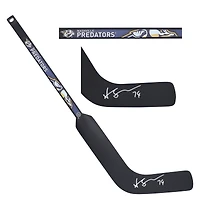 Bâton de gardien de but composite miniature autographié par Juuse Saros des Nashville Predators