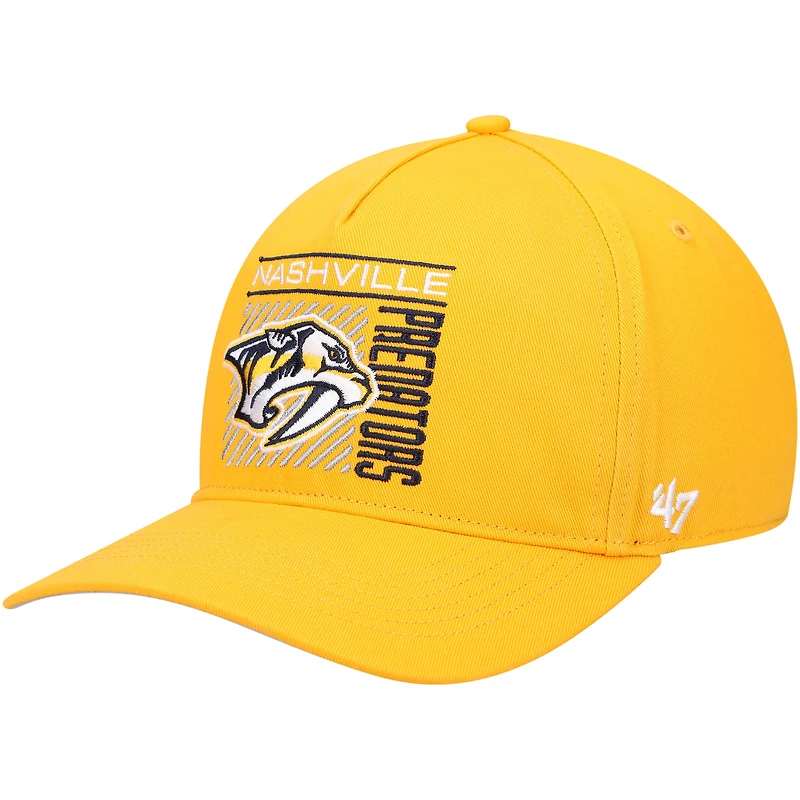 Casquette Snapback '47 Gold Nashville Predators Reflex Hitch pour hommes