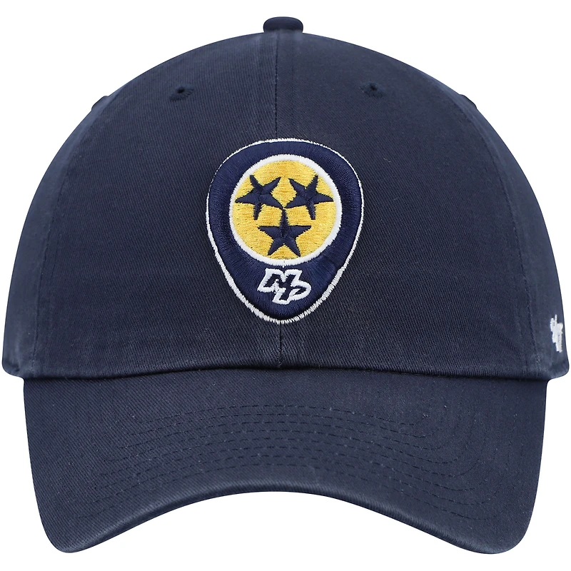 Men's '47 Navy Nashville Predators Logo Clean Up Adjustable Hat