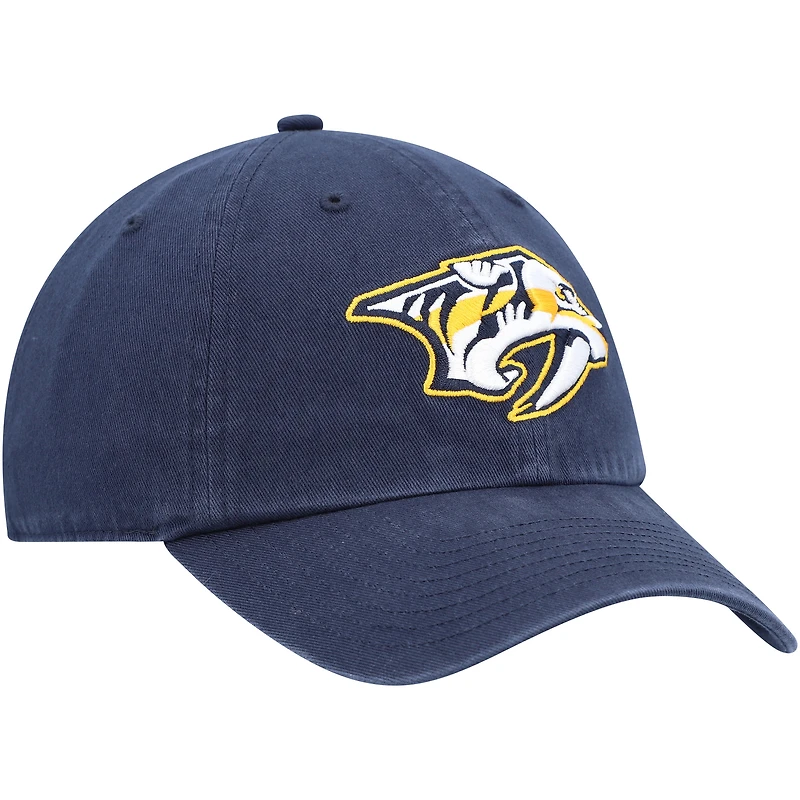 Casquette réglable '47 Navy Nashville Predators Team Clean Up pour homme
