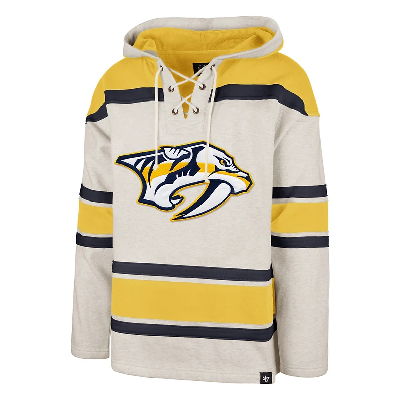 Chandail à capuchon lacets '47 Oatmeal Nashville Predators Rockaway pour hommes