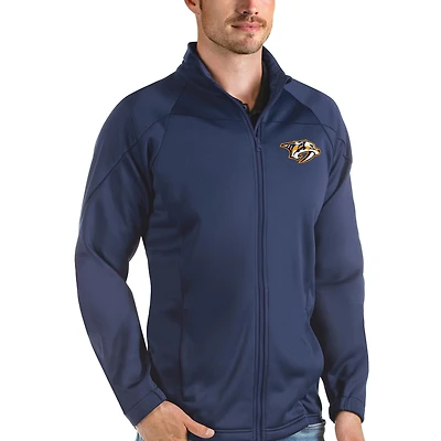 Men's Antigua Navy Nashville Predators Links Full-Zip Golf Jacket