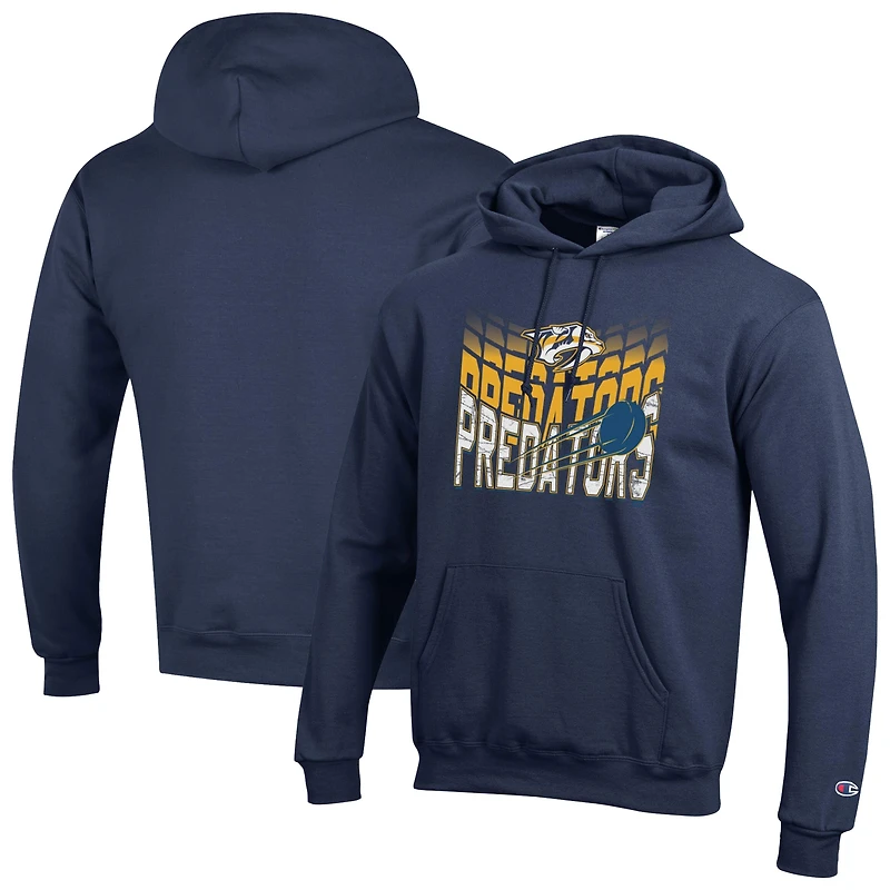 Sweat à capuche Champion Powerblend bleu marine Nashville Predators pour homme