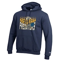 Men's Champion Navy Nashville Predators Powerblend Hoodie