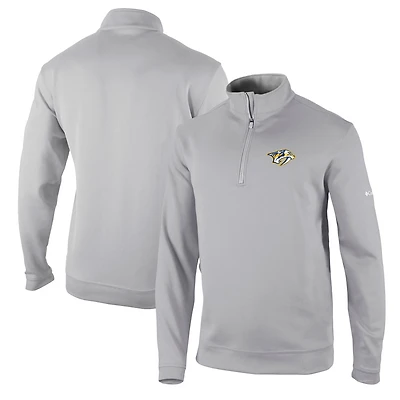 Men's Columbia Gray Nashville Predators Wickham Hills Omni-Wick Quarter-Zip Jacket