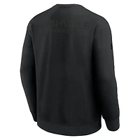 Men's Fanatics Black Nashville Predators Authentic Pro Road Tri-Blend Sweatshirt