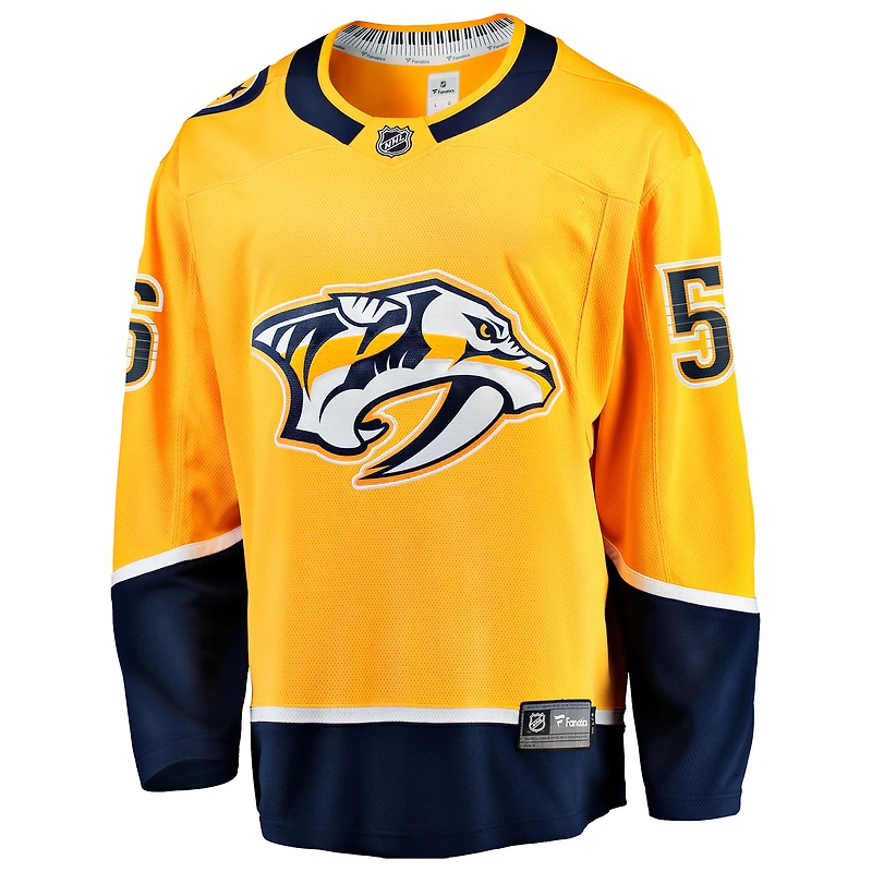 Men's Fanatics Erik Haula Gold Nashville Predators Home Breakaway Jersey