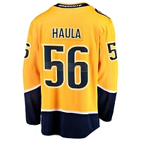 Men's Fanatics Erik Haula Gold Nashville Predators Home Breakaway Jersey