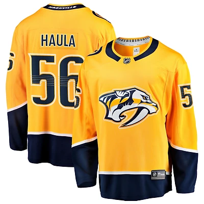 Maillot Erik Haula Gold des Nashville Predators Home Breakaway pour hommes