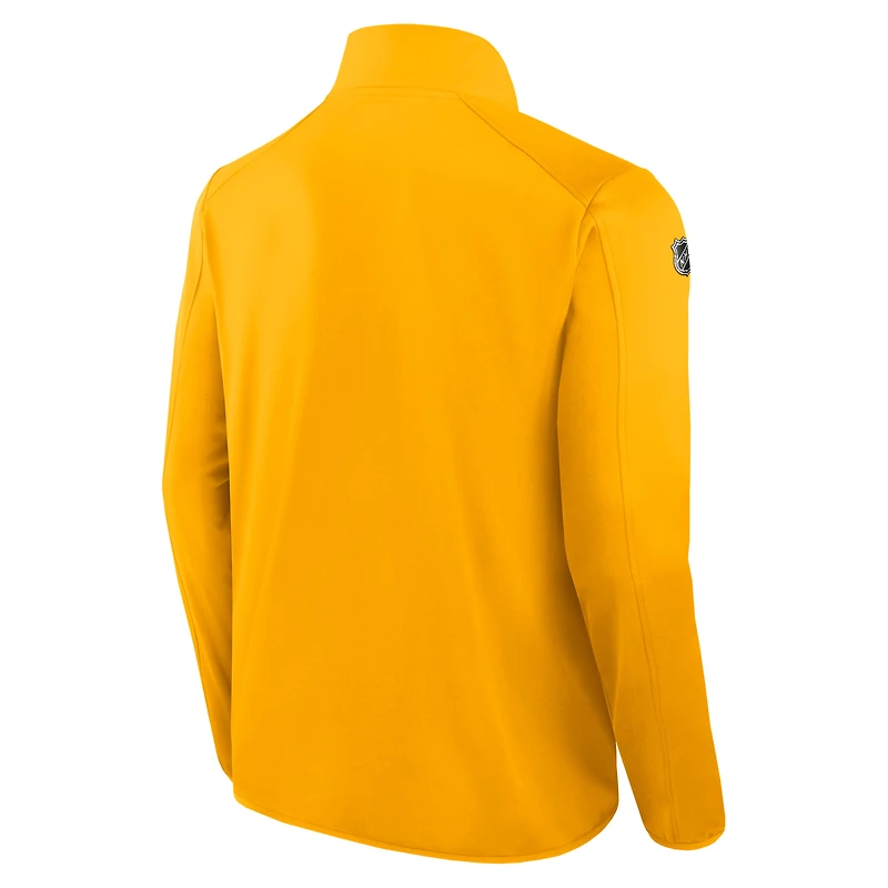 Veste polaire entièrement zippée Fanatics Gold Nashville Predators Authentic Pro Rink pour homme