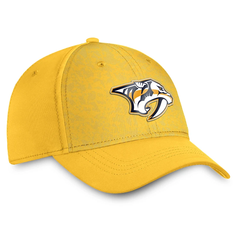 Men's Fanatics Gold Nashville Predators Authentic Pro Rink Flex Hat
