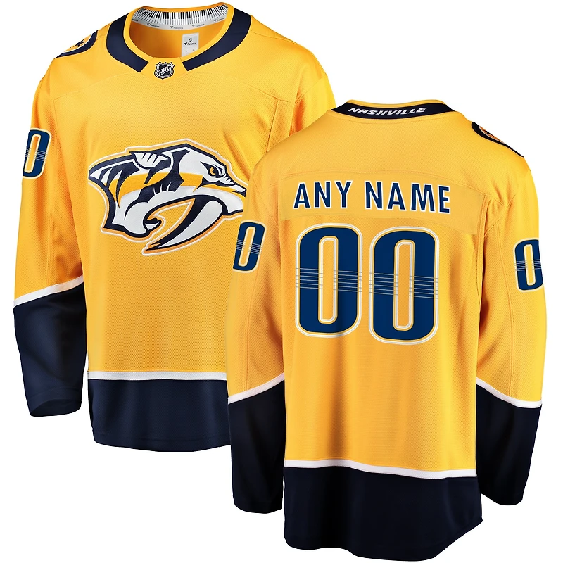 Fanatiques pour hommes de marque or Nashville Predators Breakaway - Maillot personnalisé
