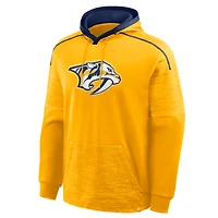 Sweat à capuche raglan Fanatics Gold Nashville Predators pour homme, modèle gardien de but/défenseur