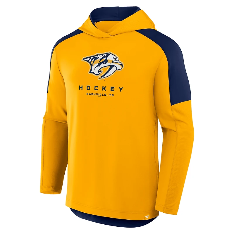 Men's Fanatics Gold Nashville Predators Meta Game Transitional Pullover Hoodie