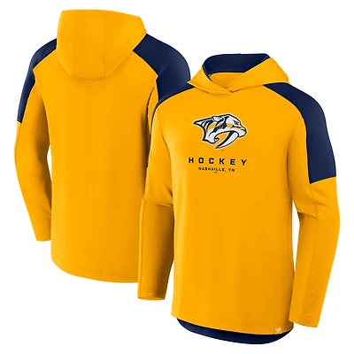 Men's Fanatics Gold Nashville Predators Meta Game Transitional Pullover Hoodie