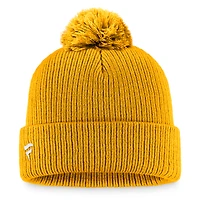 Men's Fanatics Gold Nashville Predators Primary Logo Cuffed Knit Hat with Pom