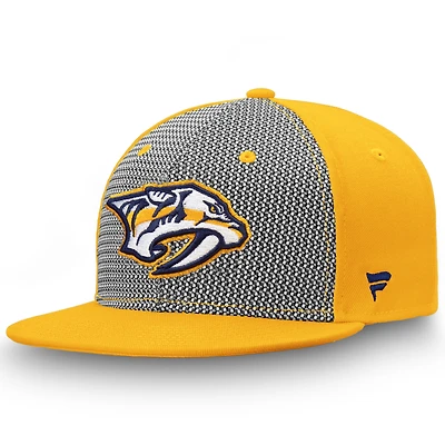 Men's Fanatics Gray/Gold Nashville Predators Versalux Fitted Hat
