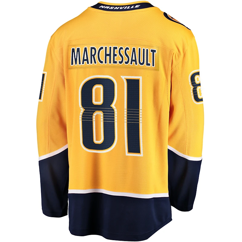 Men's Fanatics Jonathan Marchessault Gold Nashville Predators Breakaway Jersey