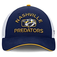 Men's Fanatics Navy/White Nashville Predators Authentic Pro Rink Trucker Hat