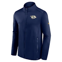 Veste entièrement zippée Fanatics Navy Nashville Predators Authentic Pro pour hommes