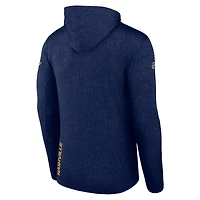 Sweat à capuche léger Fanatics Navy Nashville Predators Authentic Pro pour hommes