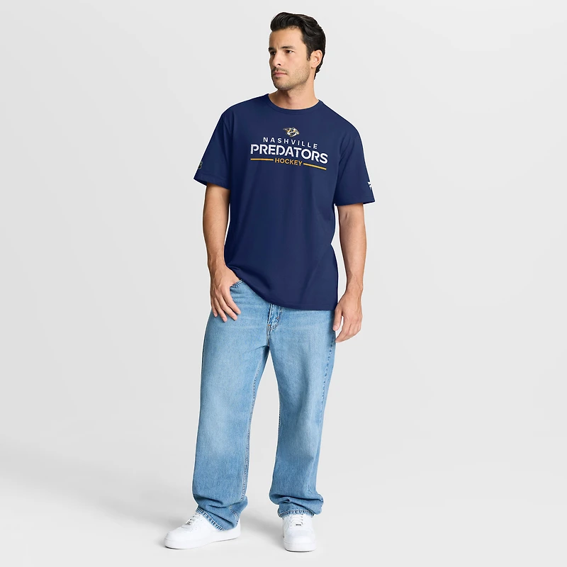 Men's Fanatics Navy Nashville Predators Authentic Pro Primary T-Shirt