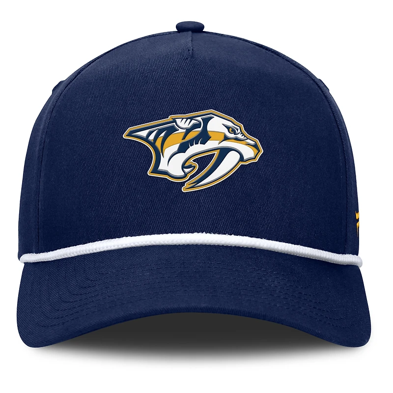 Casquette ajustable en forme de A Authentic Pro Rink Roper des Predators de Nashville pour homme, bleu marine