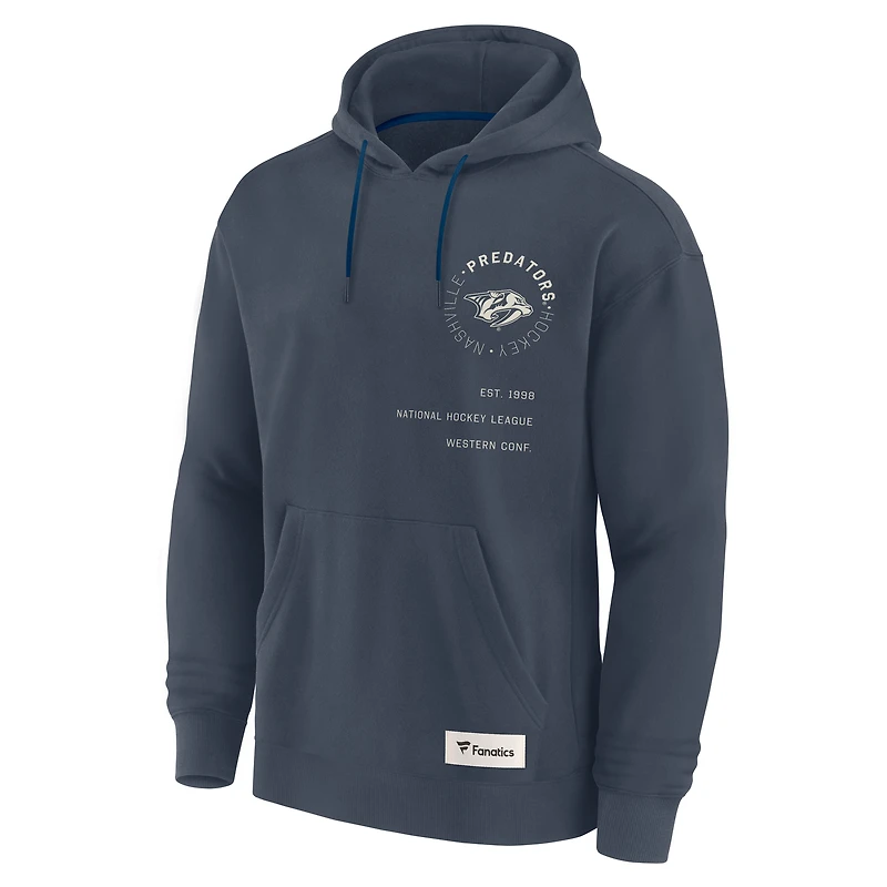 Men's Fanatics Navy Nashville Predators Future Ground Info Pullover Hoodie