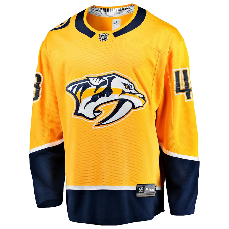 Men's Fanatics Nick Perbix Gold Nashville Predators Home Breakaway Jersey