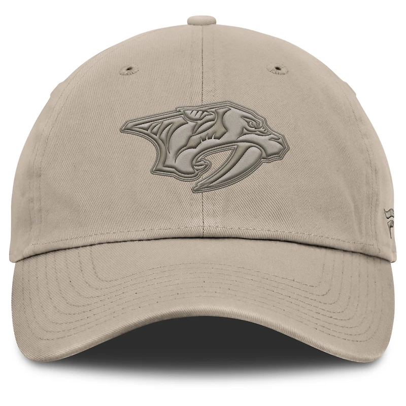 Casquette ajustable Fanatics Tan Authentic Pro Road des Predators de Nashville pour homme