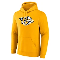 Men's Gold Nashville Predators Primary Logo Pullover Hoodie