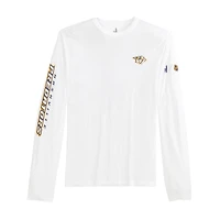 Men's johnnie-O White Nashville Predators Adam Long Sleeve T-Shirt