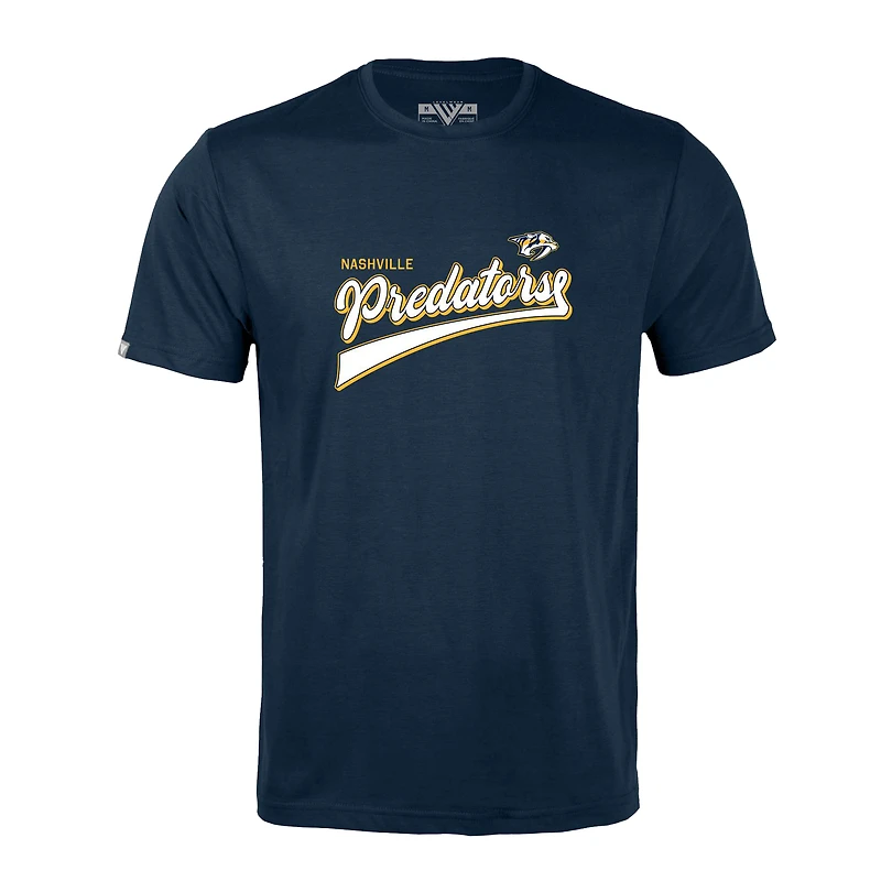 T-shirt rétro Richmond Team 2.0 bleu marine pour homme de Levelwear Nashville Predators