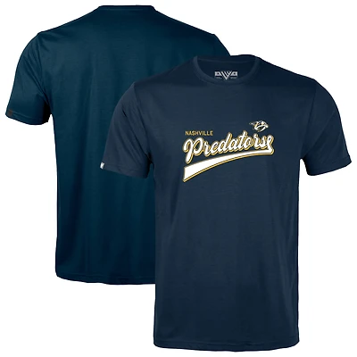 T-shirt rétro Richmond Team 2.0 bleu marine pour homme de Levelwear Nashville Predators