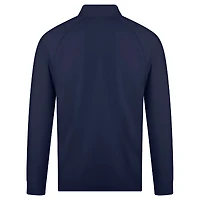Men's Levelwear Navy Nashville Predators Theory Insignia Core Raglan Quarter-Zip Pullover Top