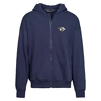 Sweat à capuche entièrement zippé Levelwear pour hommes, Nashville Predators Uphill Insignia, bleu marine