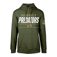 Sweat à capuche en molleton Delta Podium pour hommes, Levelwear, olive, Nashville Predators