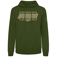 Men's Levelwear Olive Nashville Predators Podium Pullover Hoodie