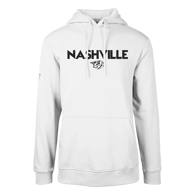 Sweat à capuche blanc Levelwear pour homme Nashville Predators Podium City Capsule