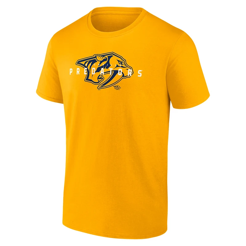 T-shirt coordonné or avec logo athlétique pour homme des Predators de Nashville