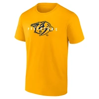 T-shirt coordonné or avec logo athlétique pour homme des Predators de Nashville