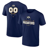 T-shirt de milieu terrain personnalisé bleu marine pour homme des Nashville Predators