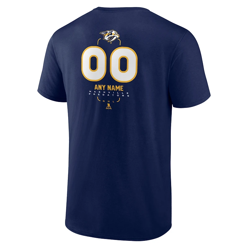 Men's Navy Nashville Predators Custom Midfielder T-Shirt