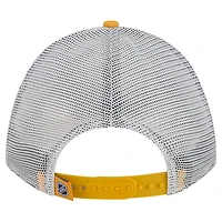 Men's New Era  Gold/Navy Nashville Predators Hockey Sock 9FORTY A-Frame M-Crown Adjustable Trucker Hat